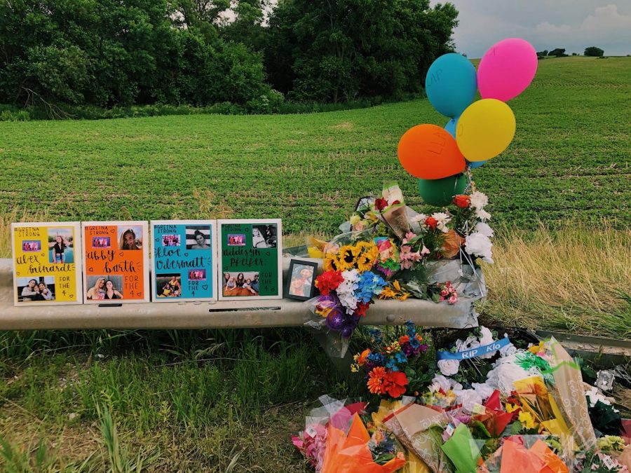 A memorial was quickly put up at the crash site less than 24 hours after. 