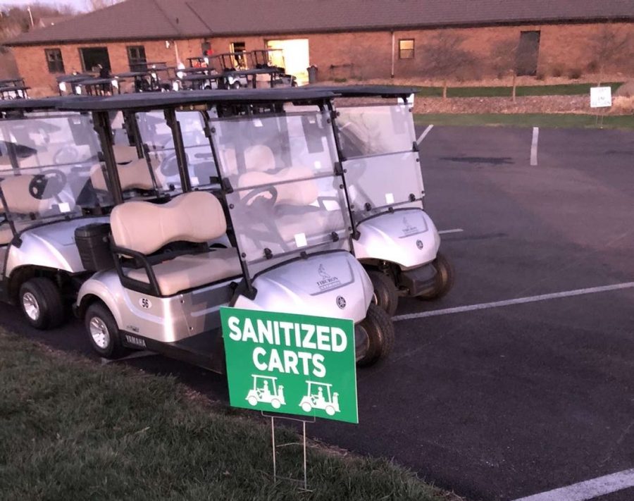 Tiburon Golf Club has changed procedures as a way to protect golfers. Every cart is thoroughly sanitized after each use.