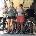 Not only have I been running, but I have been biking with my family, sophomore Grace Pemberton said. We have been biking everyday. Most days I go on a run and a bike ride. Grace Pemberton is in the middle left surrounded by her family.