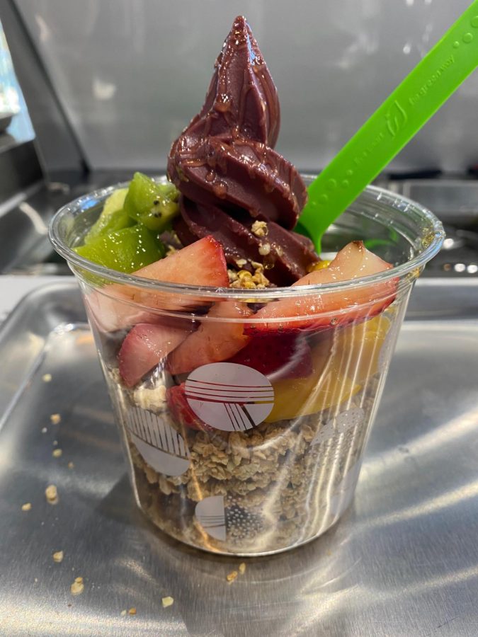 Aside from the acai, there are a variety of unique toppings that can go on these bowls. They include goji berries, strawberries, kiwis, raspberries, blueberries, mango, pineapple and honey.