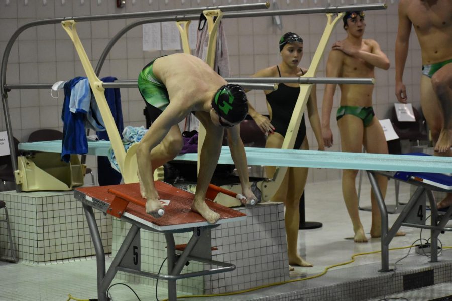 Just Keep Swimming: Swimming is not the end-all for Zachary Kozak (22). I honestly dont know what Im going to do with swimming, but I could be a coach, Kozak said. Although swimming after high school may not be in his favor there are other options for the future.