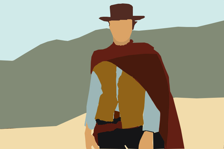 The classic spaghetti-western “The Good, the Bad, and the Ugly”, has held a spot as one of the most supreme pieces of film history for years. The movie is solidified as the epitome of western movies and continues to be alluded to in modern cinema. This art showcases the main protagonist: Blondie otherwise known as The Good.
