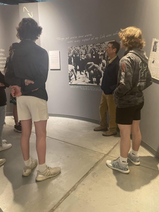 SEARCHING FOR HUMANITY
The SAC Museum in Ashland includes a Holocaust exhibit. One of the tour guides walked the groups of freshmen through each part of the exhibit.
