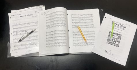 TOOLS FOR VICTORY. Choir students need various materials to help them perform their work. They all each have their own binder full of sheet music and various compositions. Pencils are also needed just in case they need to mark up the sheet music.