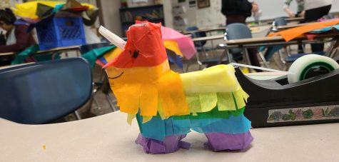 Smashing fun. This piñata was made and designed by Kierstin Gay (25) during the last Spanish club.