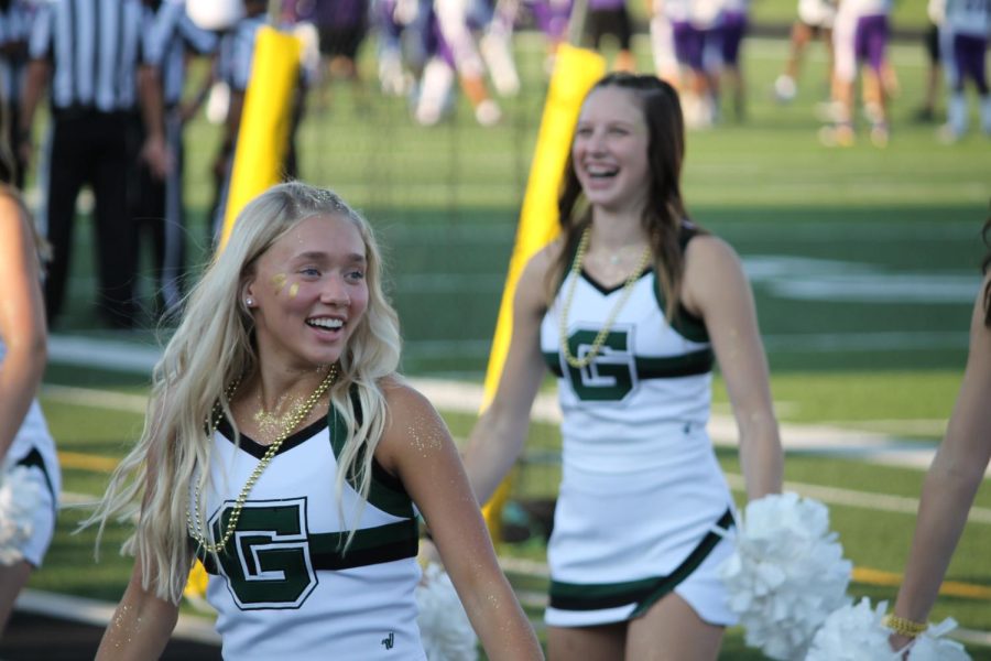 I was feeling super grateful to be cheering on the Dragons at the first football game of the season, senior Ava Reiser said.