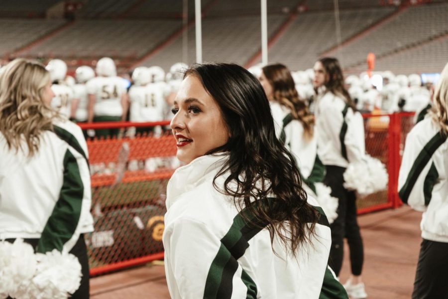 I felt excitement being able to perform again at the Memorial Stadium, senior Kaiya Moyer said. Being a senior it was definitely a night to remember seeing the team play at state for one more time and being able to dance with my girls on the field with the crowd.