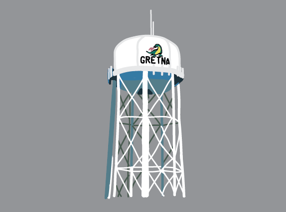 The Gretna water tower has always had a dragon painted on it as long as anyone can remember. Will that change?