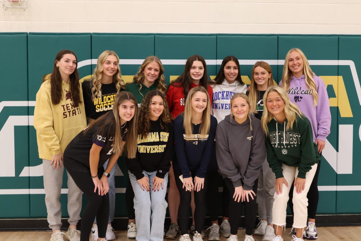 Some of the seniors on the GHS Varsity soccer team pose for a group photo. 