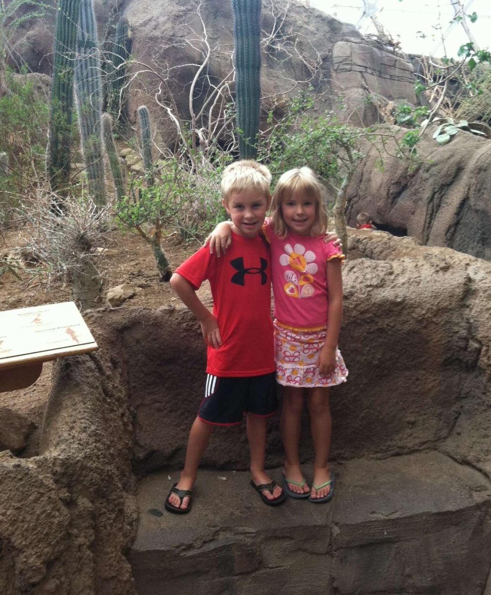 Jacob and Olivia Behnke are fraternal twins who are graduating this year. This photo was taken during a childhood trip to the Henry Doorly Zoos Desert Dome.