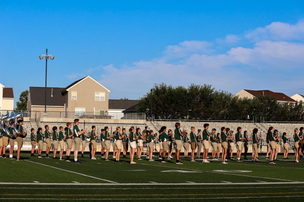 The GHS marching band showcases the marching basics they learned during their week long camp. Afterwards, they performed their show for this year, "Gusto Italiano: A Taste of Italy," at their expo on August 6.