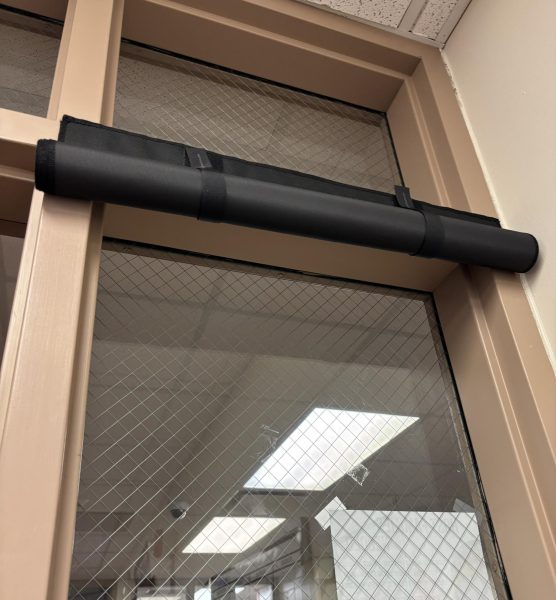 Blinds remain rolled up during normal school time. They only are unrolled during an emergency