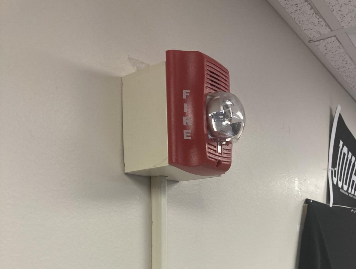 Fire alarms can be found throughout GHS. In addition to blaring sound, lights also flash. The alarms that went off on Jan. 14 were due to a test.