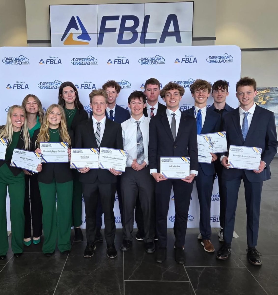 Business students from GHS attended the statewide FBLA competition in Kearney last month.  Photo courtesy of Sarah Kula.