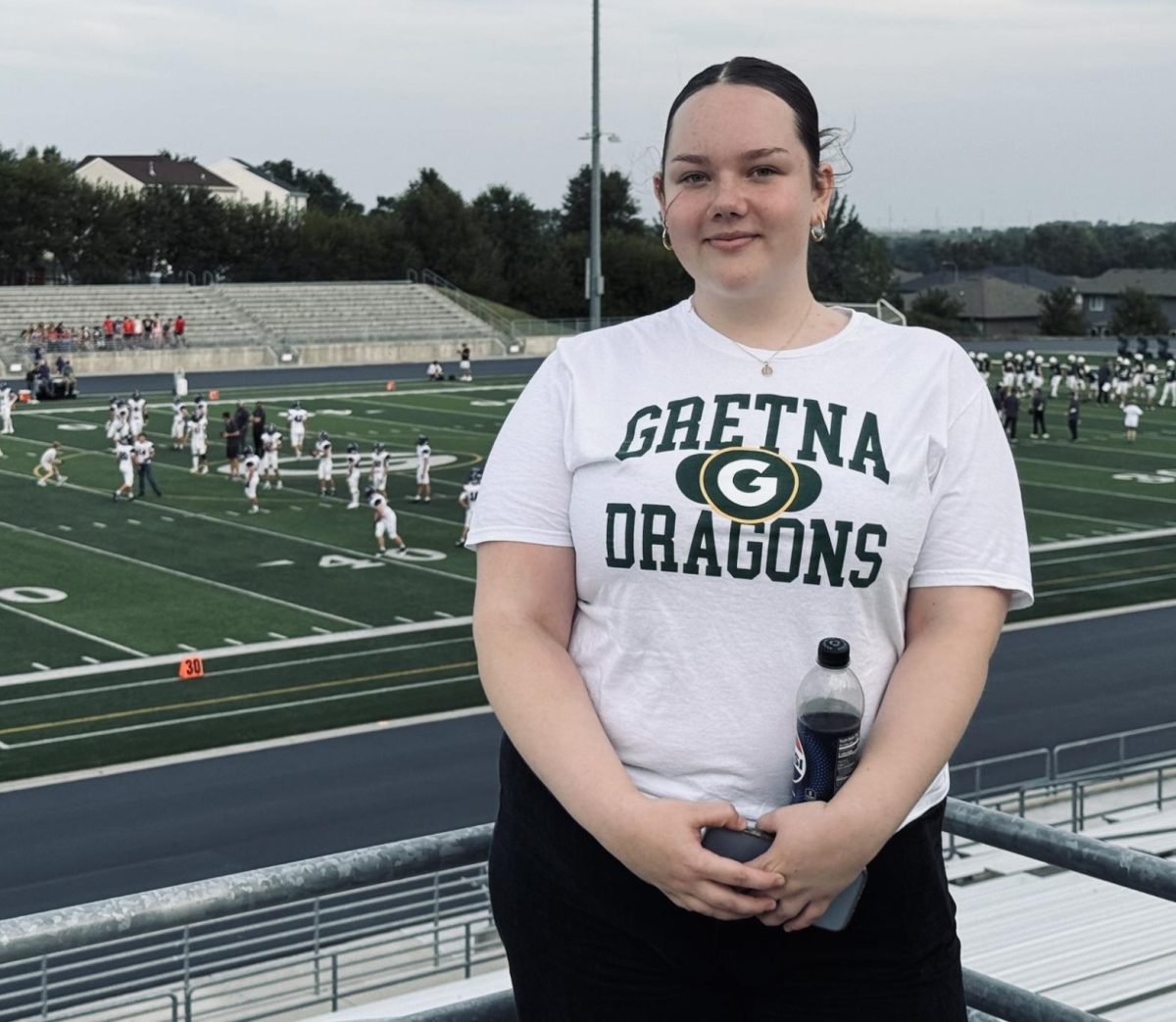 Senior  Daniela Prauliņa came to Gretna from Latvia.  As an exchange student, she has been learning inside and outside of the classroom. “I like to say everything is so American. That's kind of my motto,” she said. 

Photo courtesy of  Daniela Prauliņa.