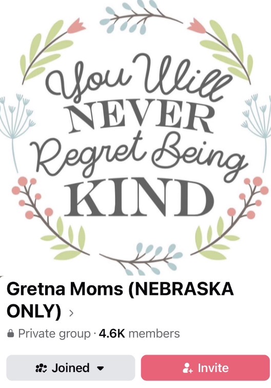 More than 4,600 people are members of the Gretna Moms Facebook group. It's been a fixture in the area for 18 years. 