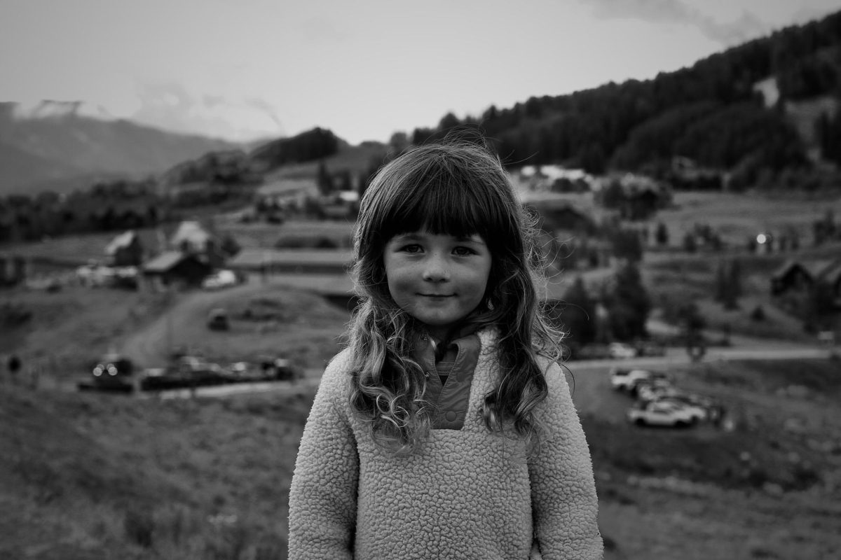 Sedona, a young girl from Colorado, is pictured while hiking in the mountains. 